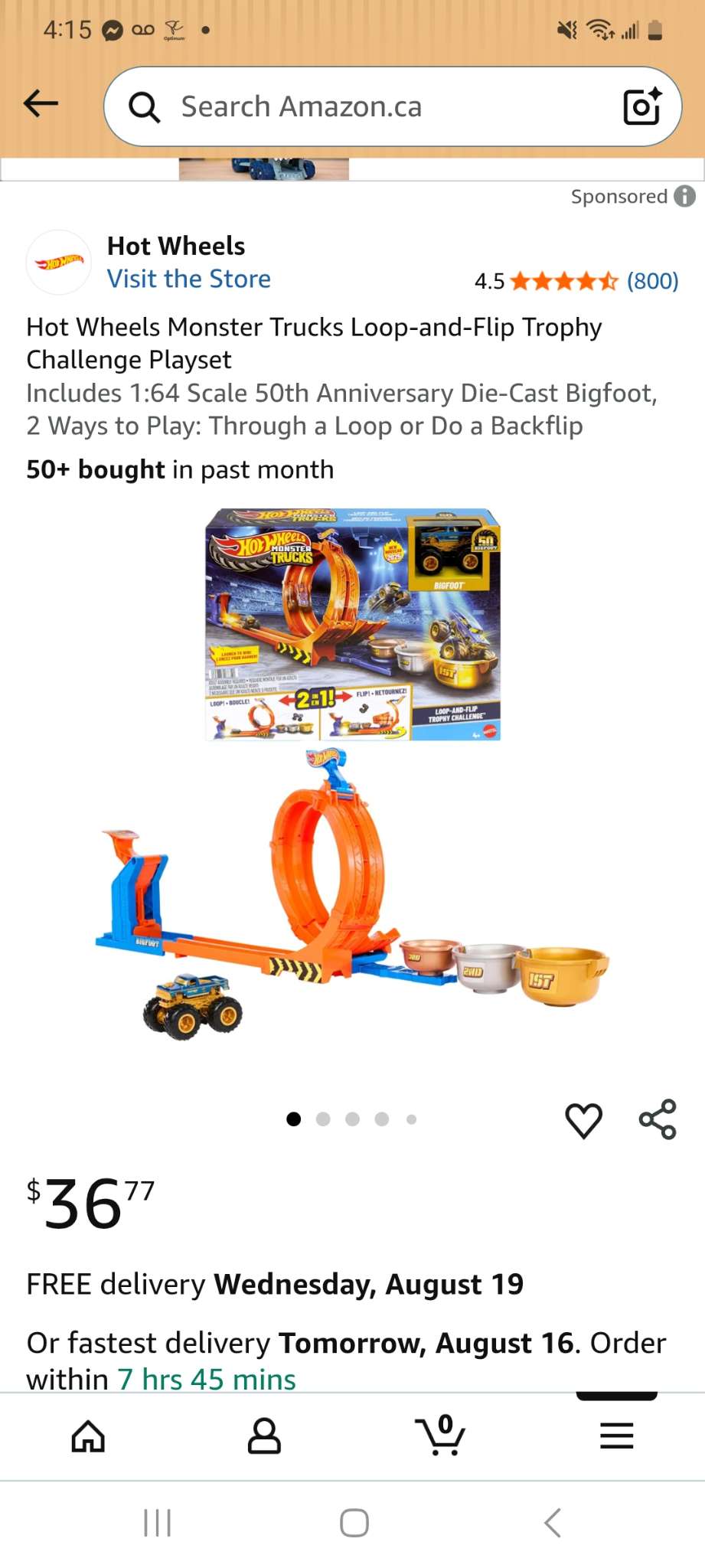 Hot wheels monster truck track set retail 37