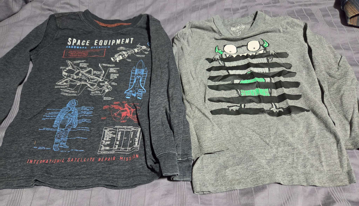 5T Carters/Osh kosh long sleeve shirts , Kids 5/5T