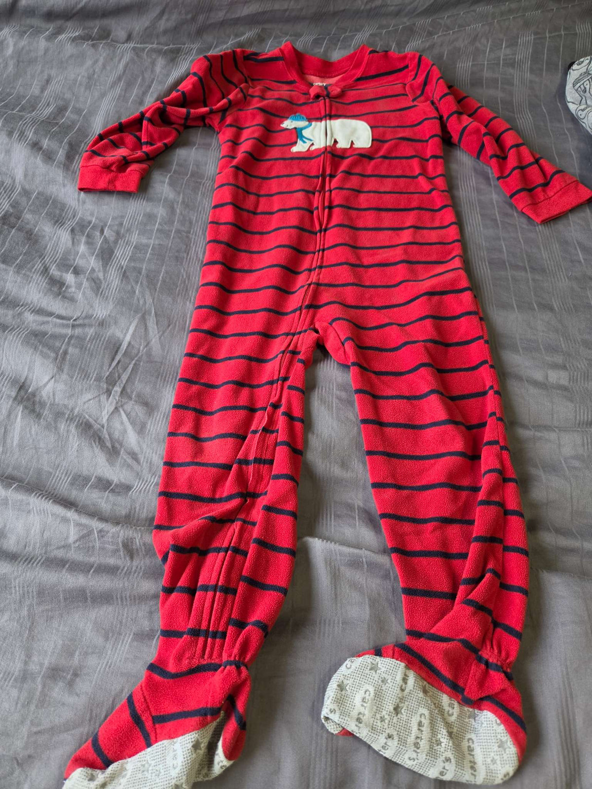 Carters 5T fleece pajama feeted, Kids 5/5T