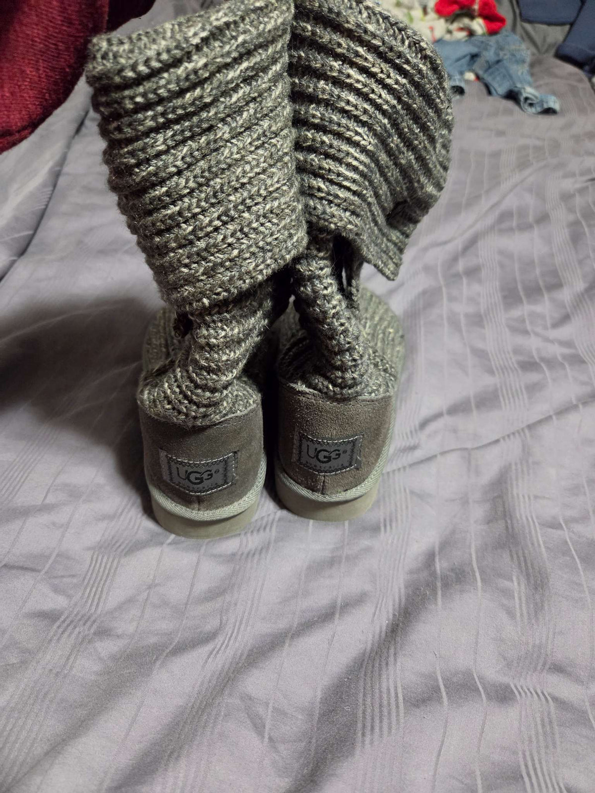Size 6 UGG knitted boots girls , Shoes 6 (Big Kids:8–12yr)