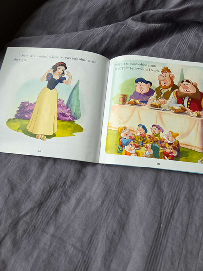 Disney books ( snow white and the theree giants and Robin hood)