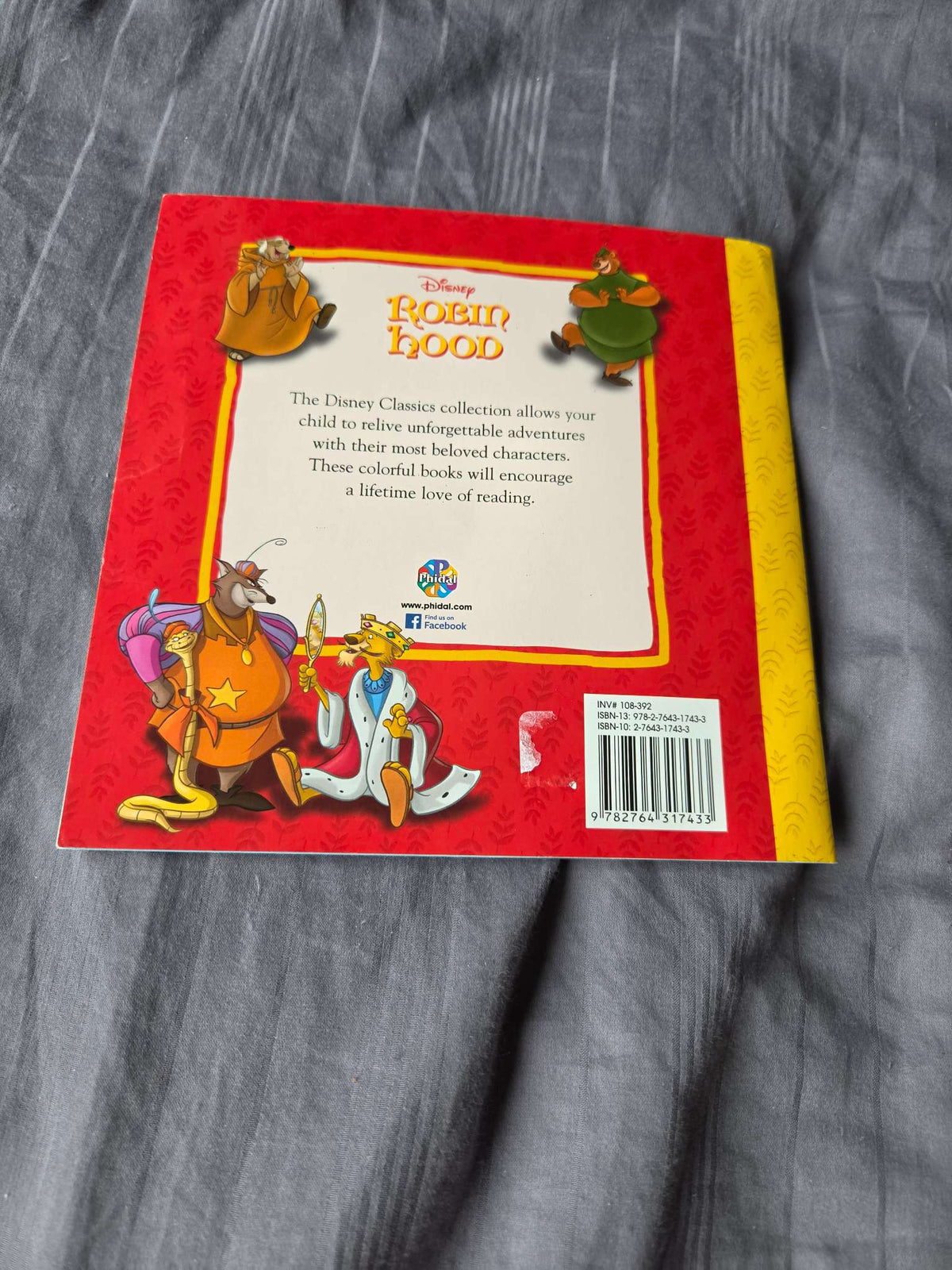 Disney books ( snow white and the theree giants and Robin hood)