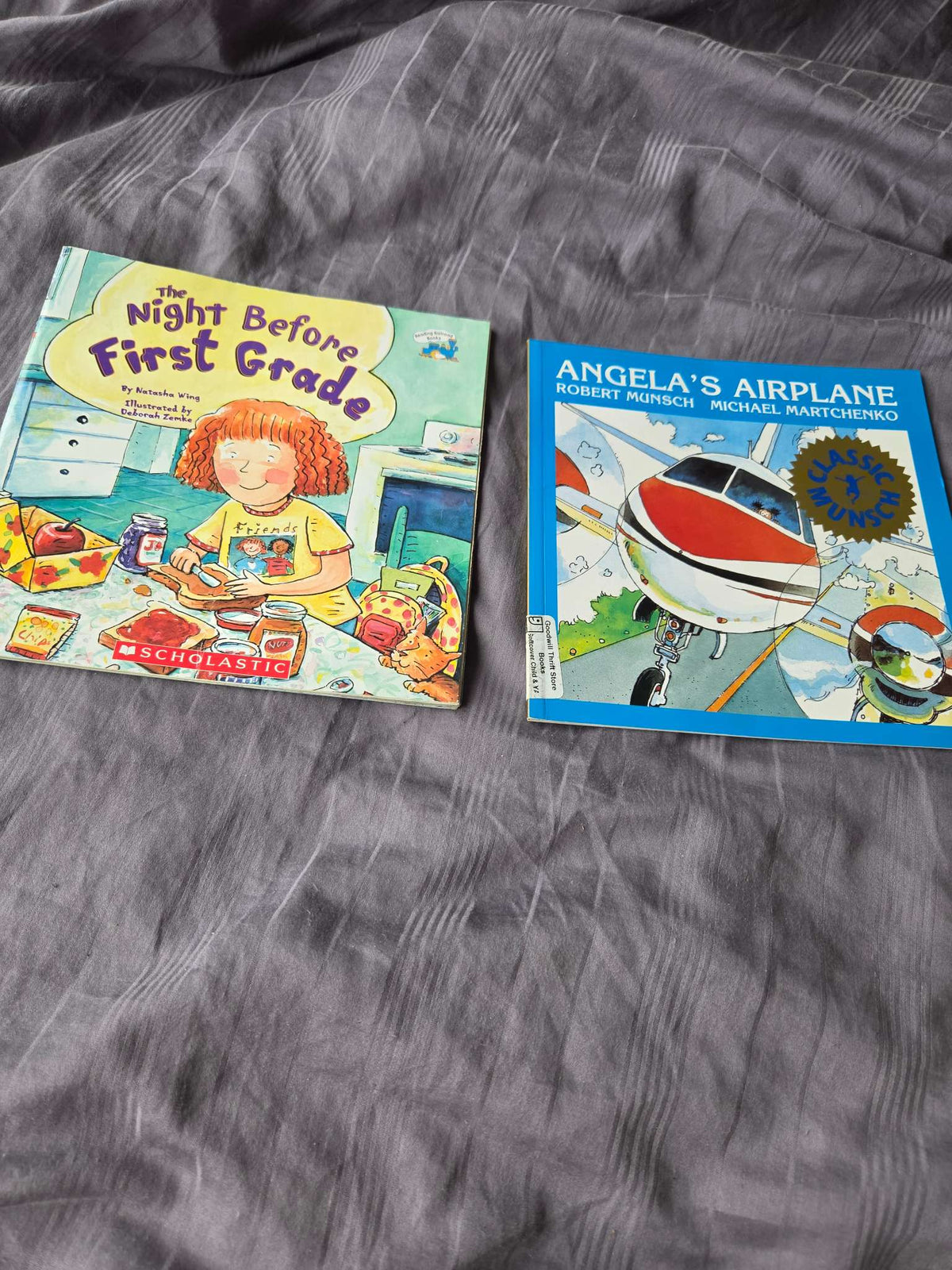 Scholastic books ( Angela's airplane and the night before first grade)