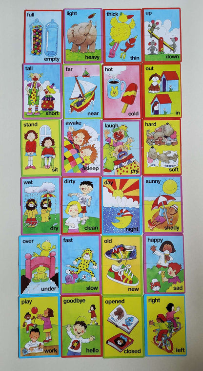 3 sets of two attaching puzzle piece cards