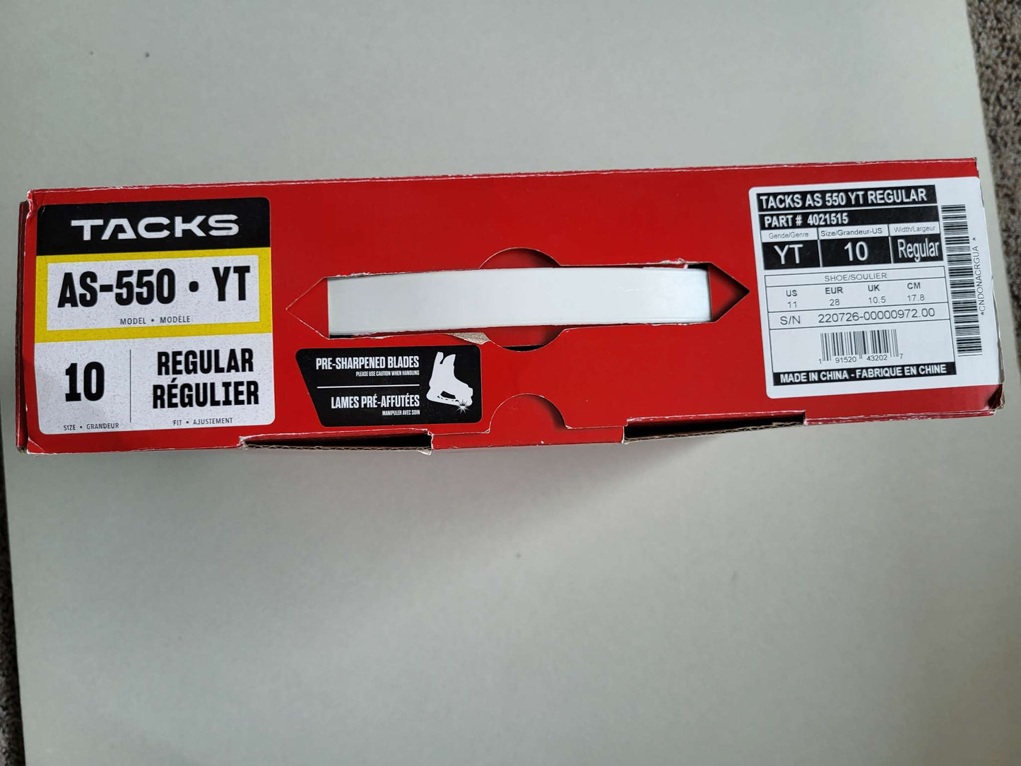 CCM AS-550 Skates, size 10, Shoes 10 (Toddler:2-4yr)