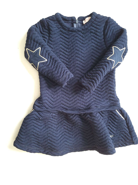 Navy Blue Long-Sleeved Dress, Kids 3T