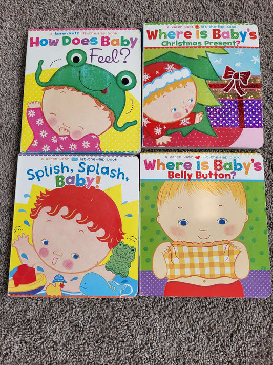 Set of 4 Karen Katz Books and Set of 5 Baby Board Books