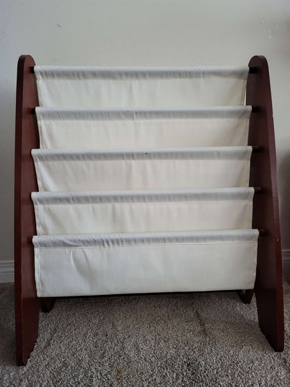 Wooden/fabric bookshelf