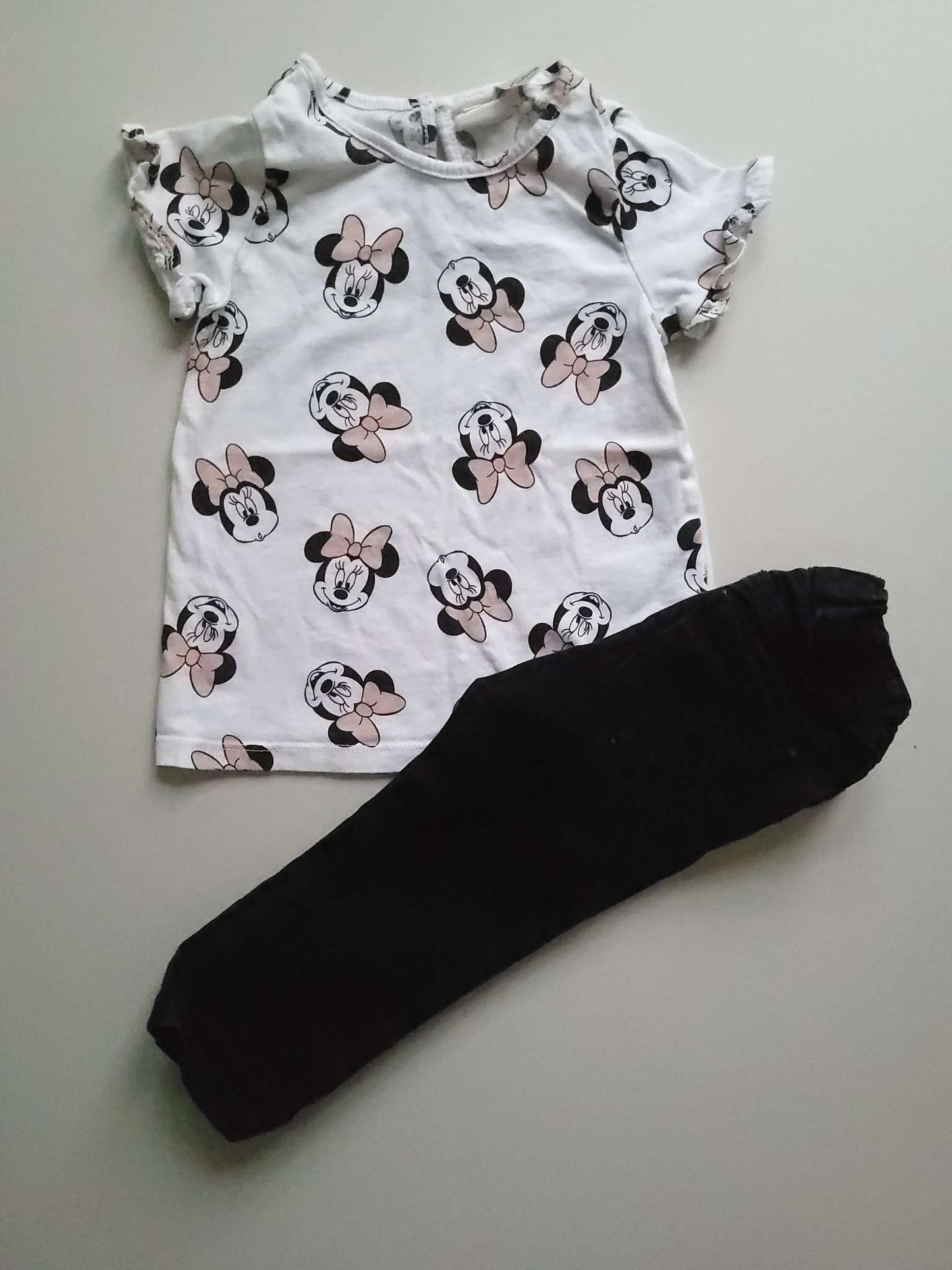 Minnie Mouse Shirt with Black Jeans Set, Kids 18 Month (12-18M)