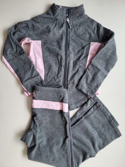 Dark grey/pink tracksuit, Kids 3T