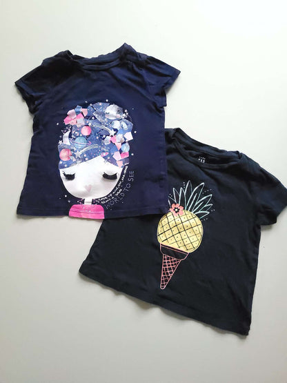 Set of 3 Blue T-shirts, Kids 2T