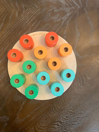 Wooden Stacking Pegboard
