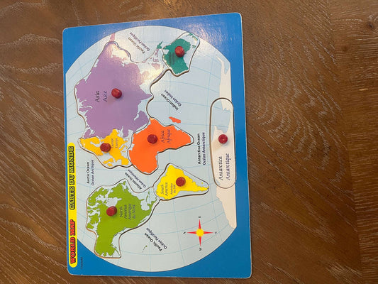 World Map Wooden Puzzle