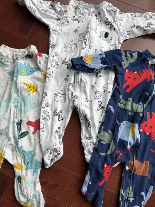 3 footed Sleepers (6 mos)  , Kids 9 Month (6-9M)
