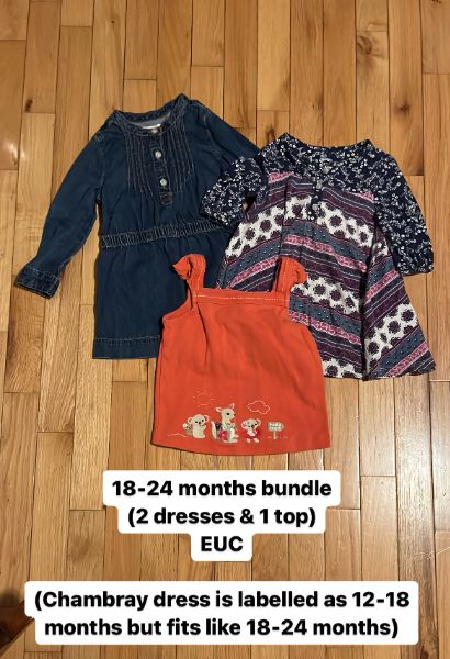 18-24 months Dresses & Top Bundle, Kids 24 Month (18-24M)