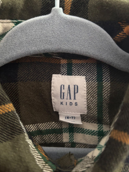Gap Kids - long sleeve plaid shirt size 6/7, Kids 7