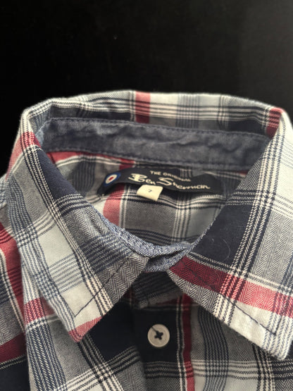 Ben Sherman - plaid long sleeve size 7, Kids 7