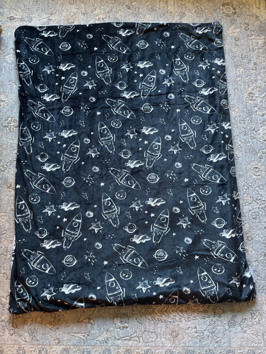 Kids weighted blanket - space reversible