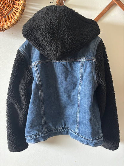 Gap size 8 Sherpa lined half jean jacket, Kids 8