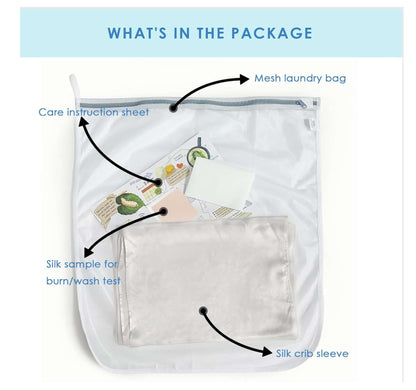 PROMEED Mulberry Silk Bassinet Sheet Sleeve – Prevents Bald Spots