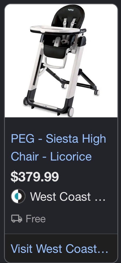 Peg Perego Siesta high chair