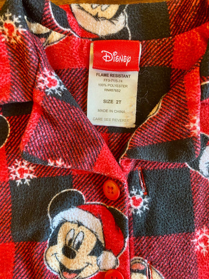 2T Mickey Christmas Santa PJS