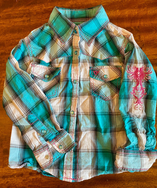 3T Cowgirl Hardware bedazzled shirt
