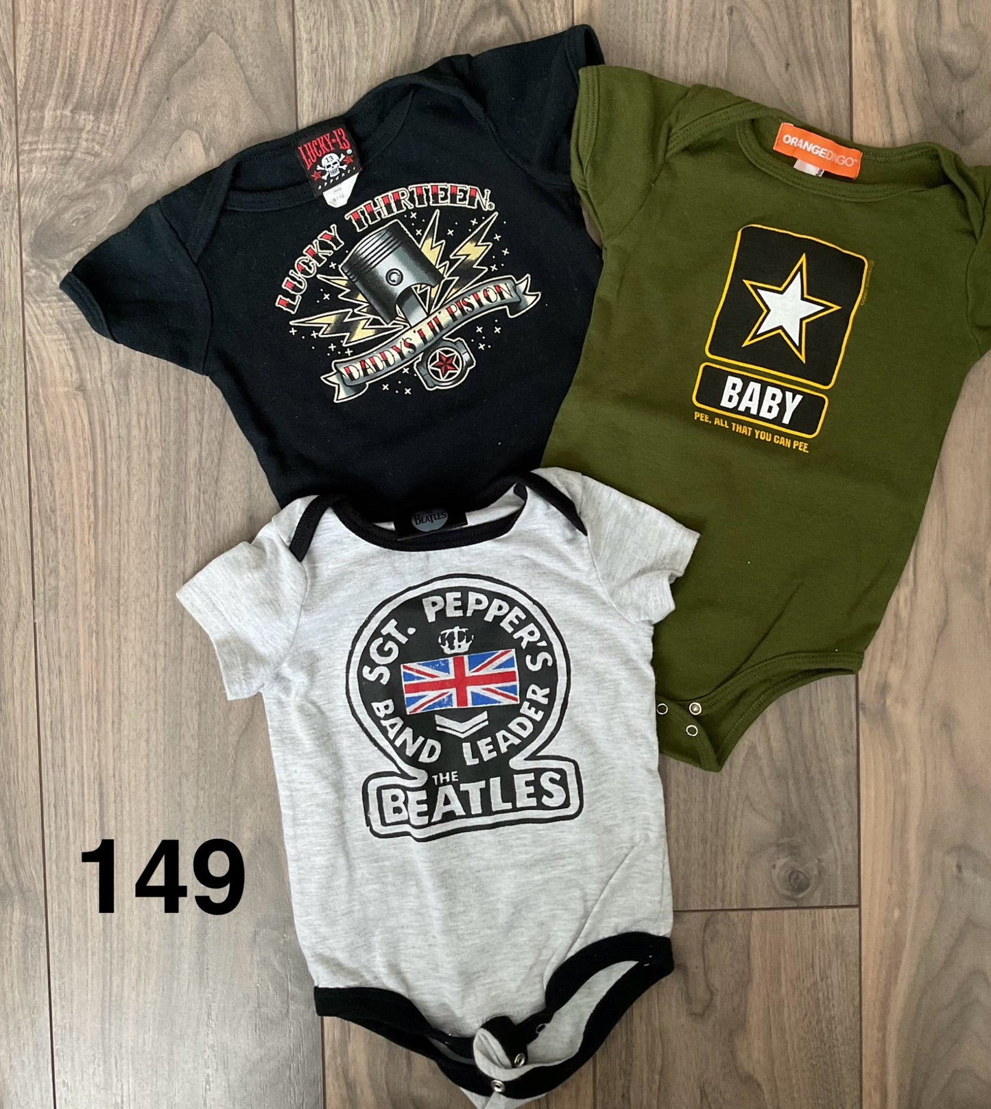 Onesies 3pk 6-12 Months, Kids 9 Month (6-9M)