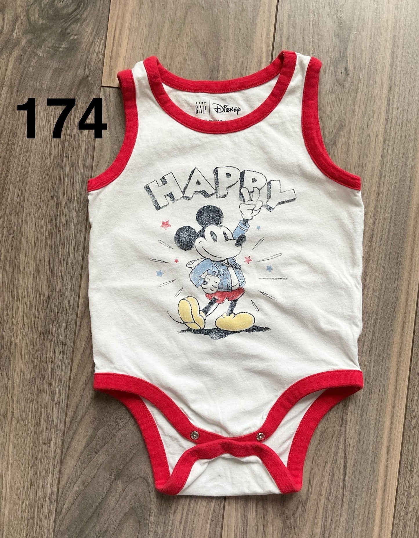 Mickey Mouse Sleeveless Onesie 12-18 Months , Kids 18 Month (12-18M)