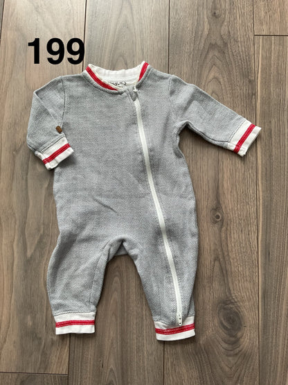 Herringbone Romper 3-6 Months , Kids 6 Month (3-6M)