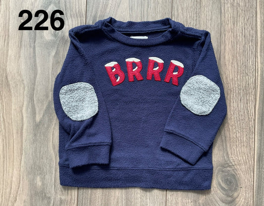 Boys Navy Brrrr Sweater 12-18 Months , Kids 18 Month (12-18M)