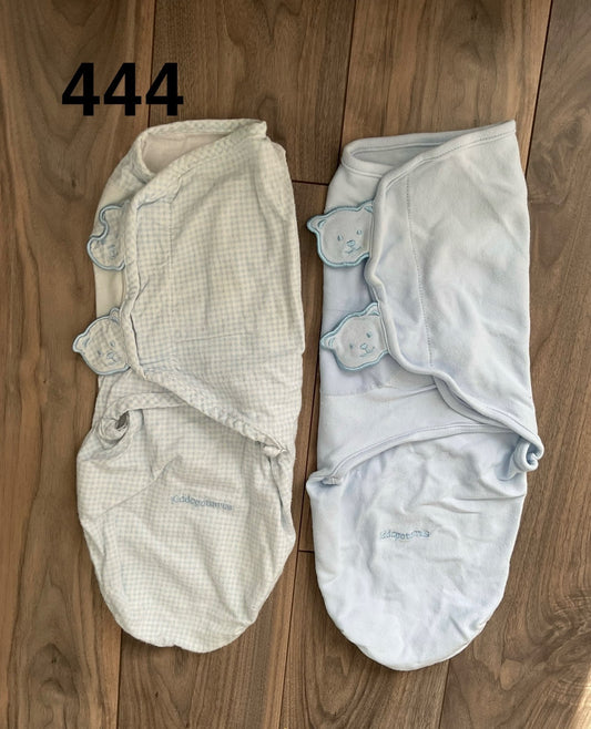 Blue Flannel Swaddles 2pk, 0-3 Months (Newborn)