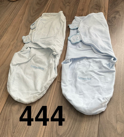 Blue Flannel Swaddles 2pk, 0-3 Months (Newborn)