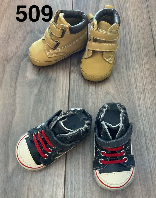 Baby Boy Shoes 2 Pair Hightop Size 2, Shoes 2 (Baby: 0-12 mth)