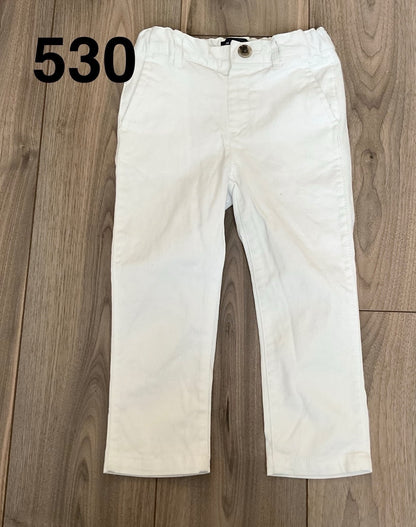 Boys White chino pants 2T, Kids 2T
