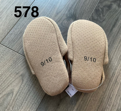 Slippers Brown Teddy Bear 9/10, Shoes 9 (Toddler:2-4yr)