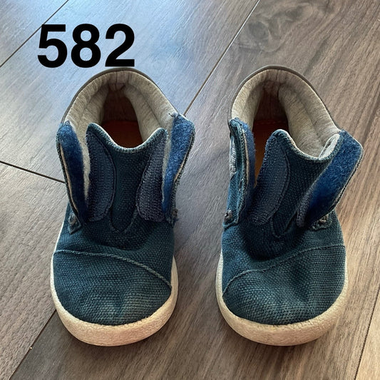 Tom’s Hightop Casual Sneaker Navy Blue Size 8, Shoes 8 (Toddler:2-4yr)