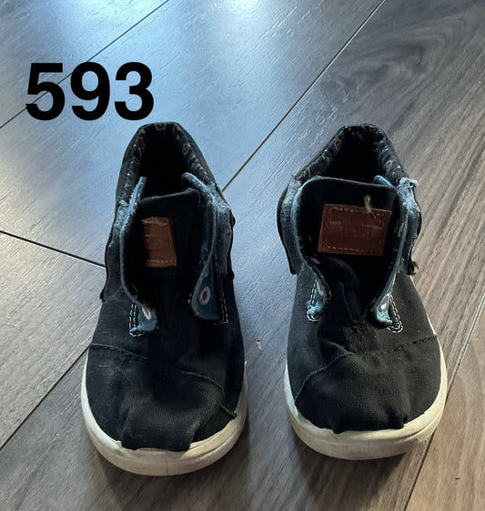 Tom’s Hightop Casual Sneaker Black Size 8, Shoes 8 (Toddler:2-4yr)