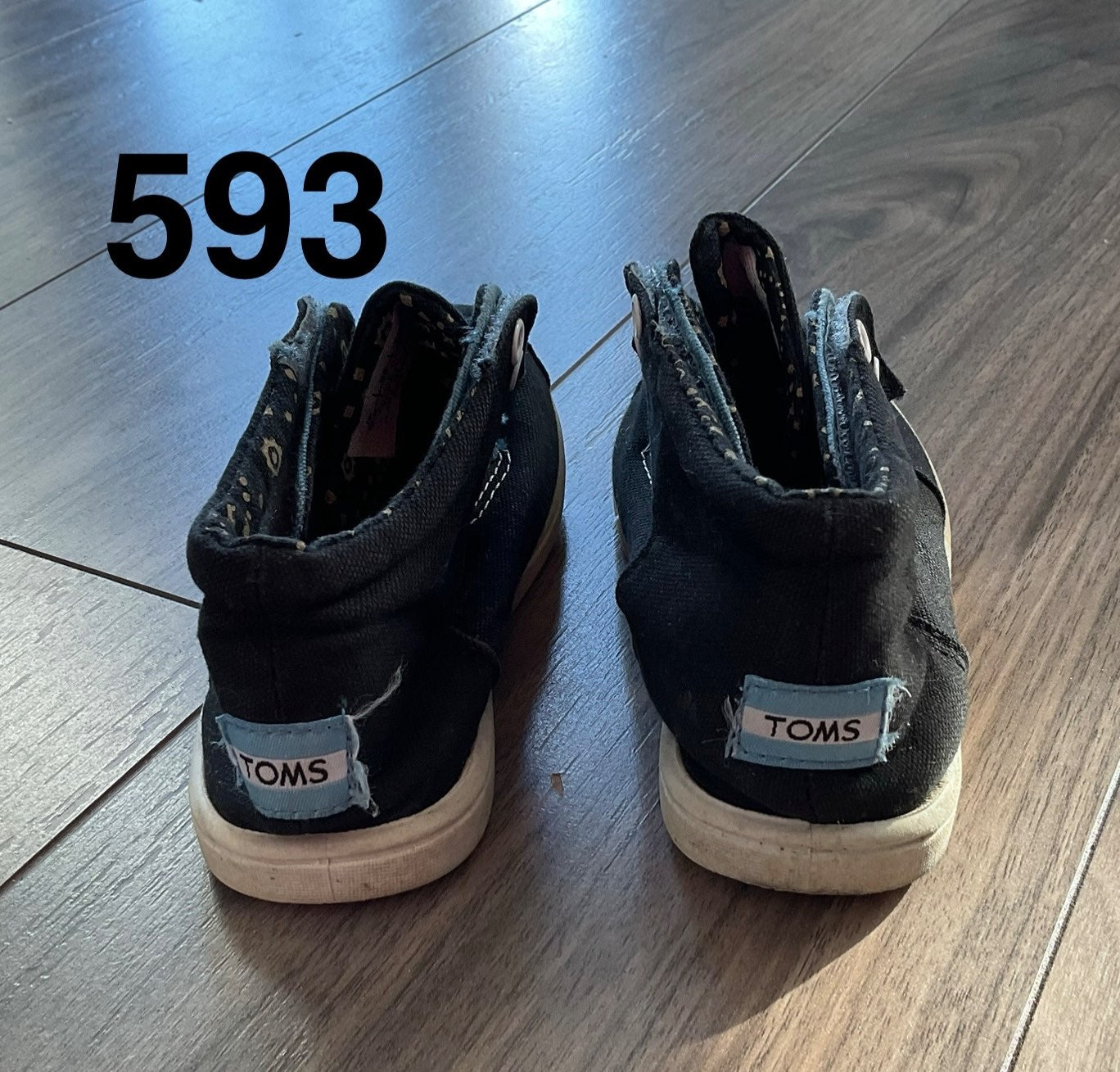 Tom’s Hightop Casual Sneaker Black Size 8, Shoes 8 (Toddler:2-4yr)