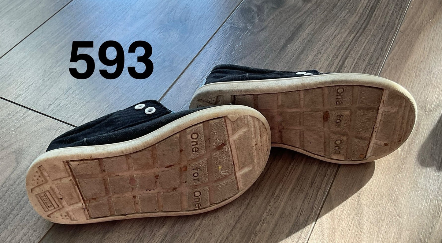 Tom’s Hightop Casual Sneaker Black Size 8, Shoes 8 (Toddler:2-4yr)