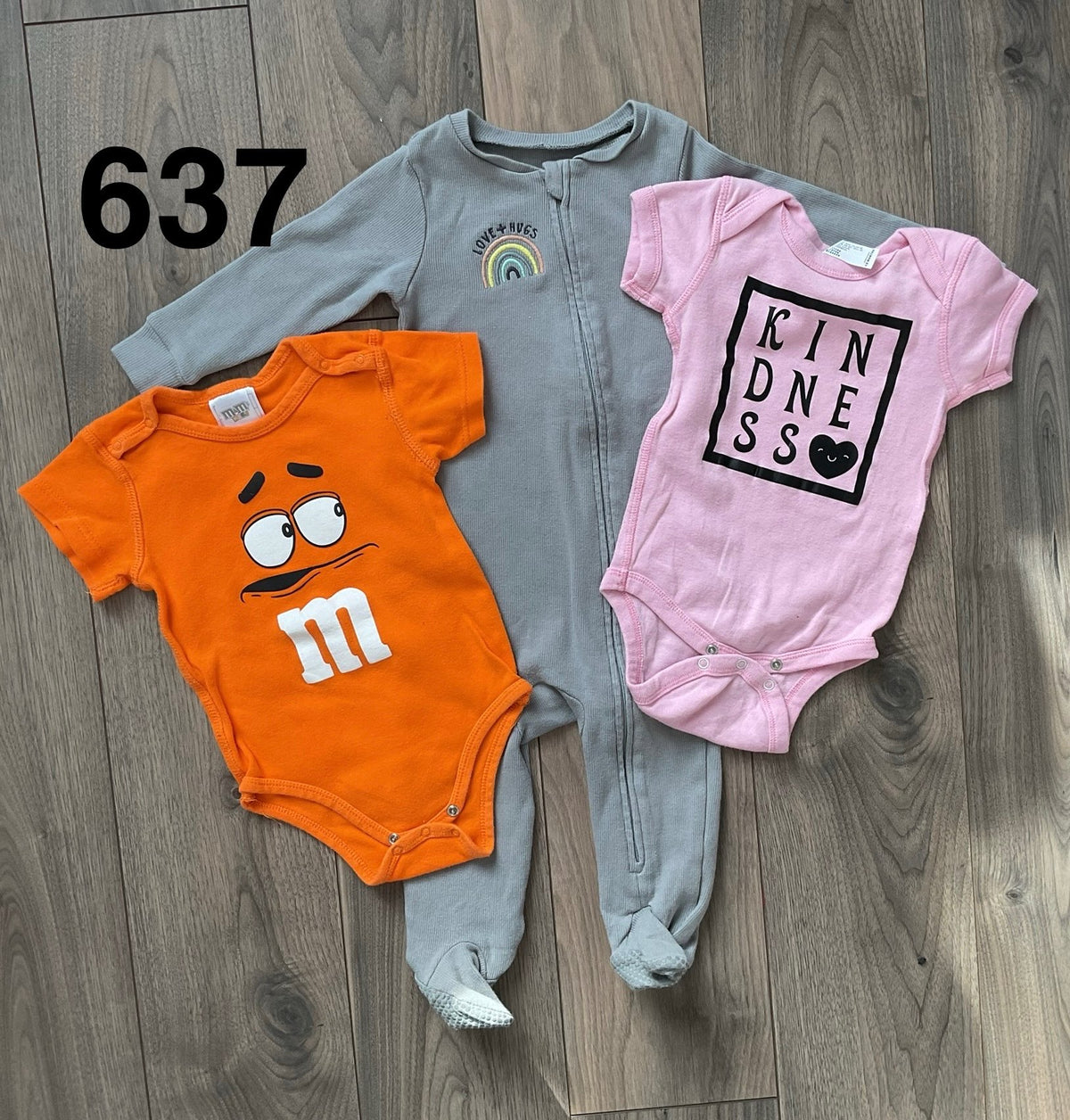 Grey Sleeper and Onesies 3pc 12-18 Months, Kids 18 Month (12-18M)
