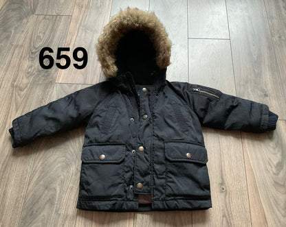 Black Winter Parka  Size 2, Kids 2T