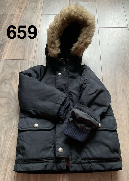 Black Winter Parka  Size 2, Kids 2T