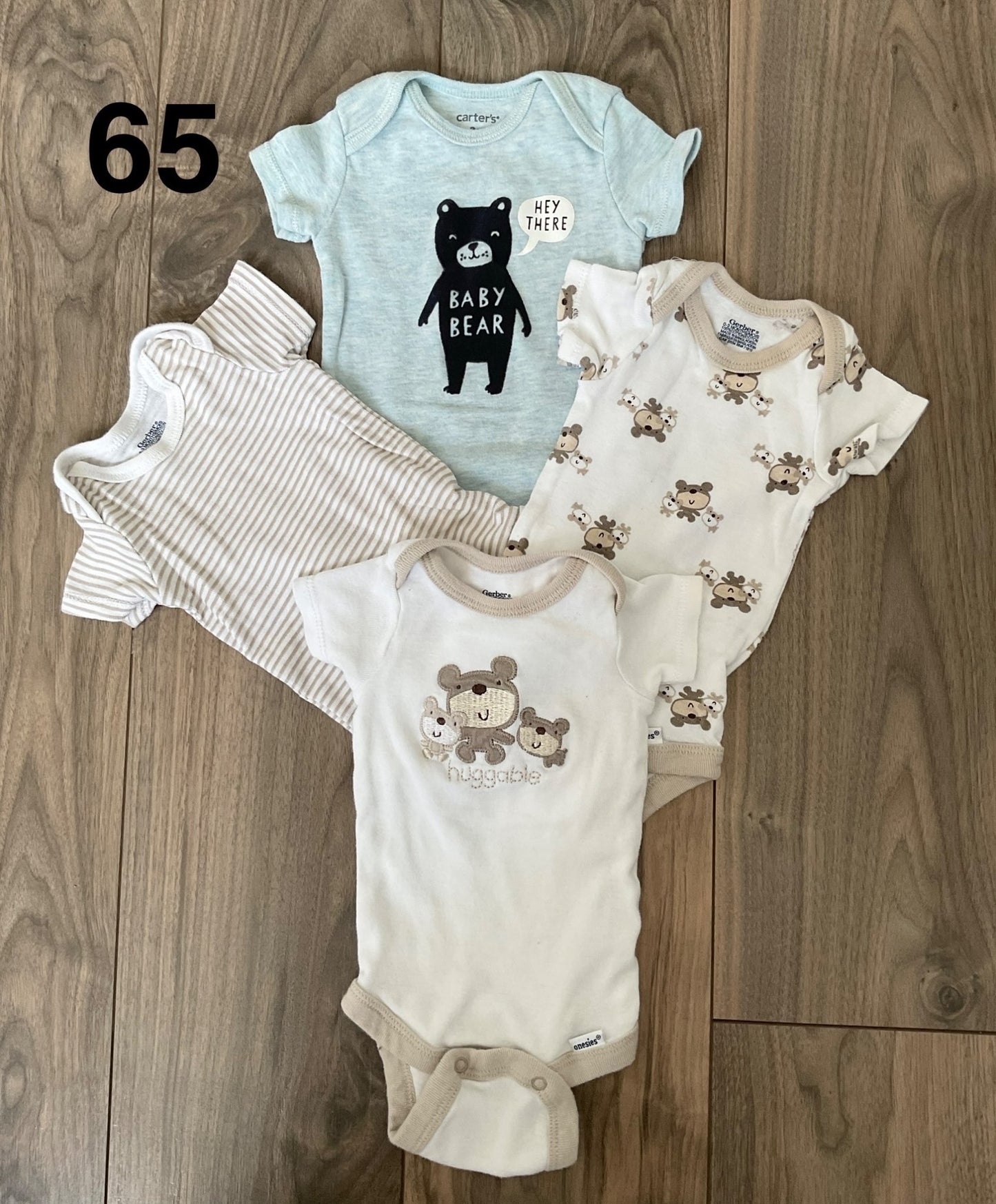 Baby Boy Teddy Bear Onesies 0-3 Months, Kids 3 Month (0-3M)