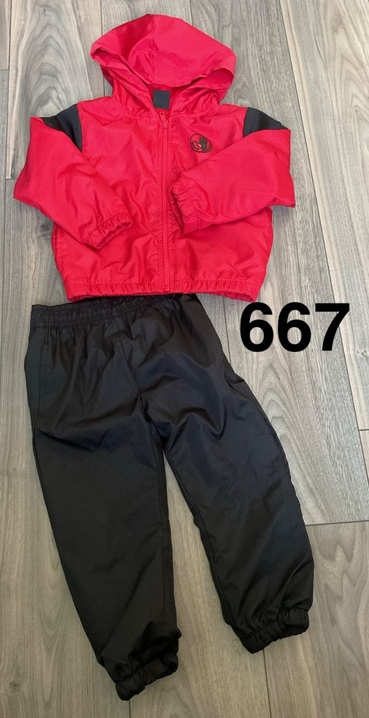 Track Suit - Red and Black Body Glove 3T, Kids 3T