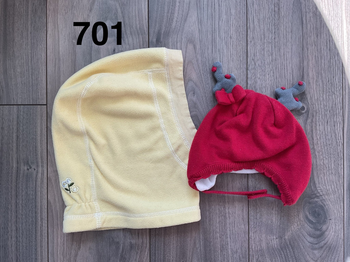 Winter Hats, Red and Yellow