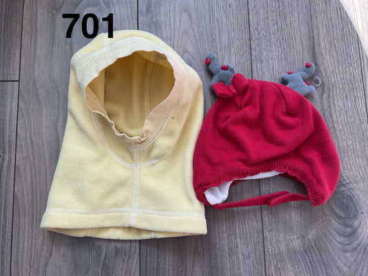 Winter Hats, Red and Yellow