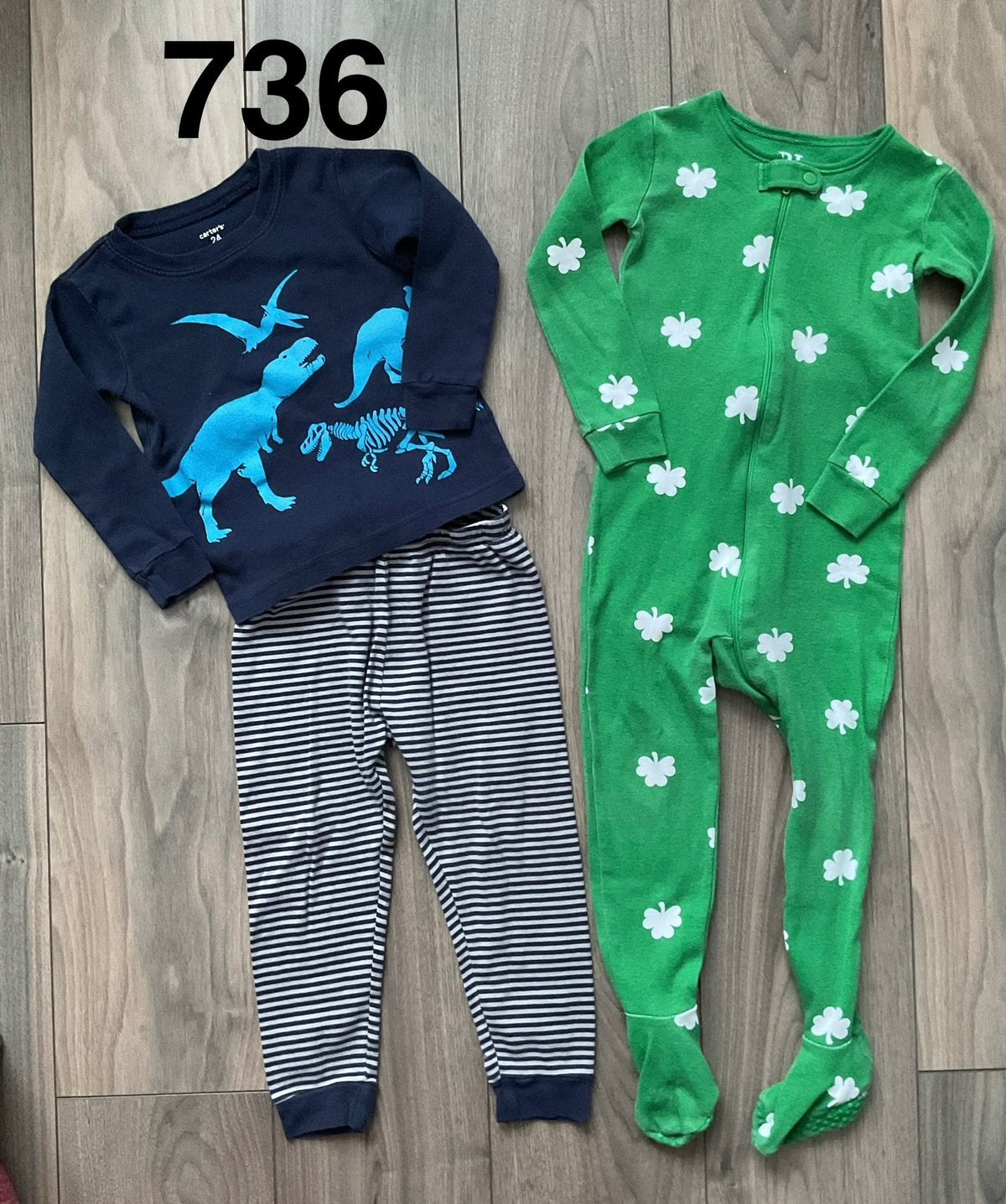 Clover Sleepers Dinosaur Pajamas 24 Months, Kids 2T