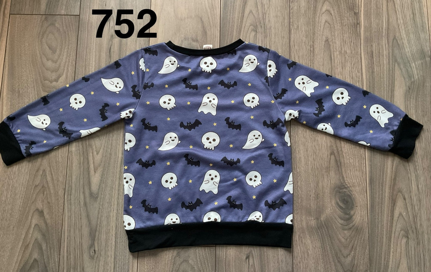 Halloween Tops, Black Skeletons and Purple with Ghosts, Size 4-5, Kids 4/4T