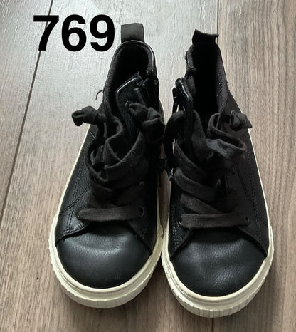 Boys Leather Hightops, Zara Size 25 (8.5/9), Shoes 8.5 (Toddler:2-4yr)